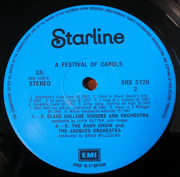The Bach Choir, The Choir Of The Temple Church, The Choir Of Westminster Abbey, The Choir Of Clare College, The London Boy Singers : A Festival Of Carols (LP, Comp)