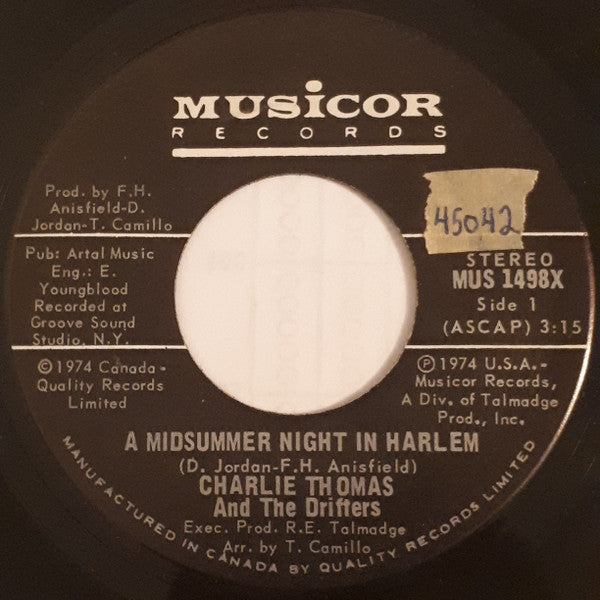 Charlie Thomas : A Midsummer Night In Harlem (7")