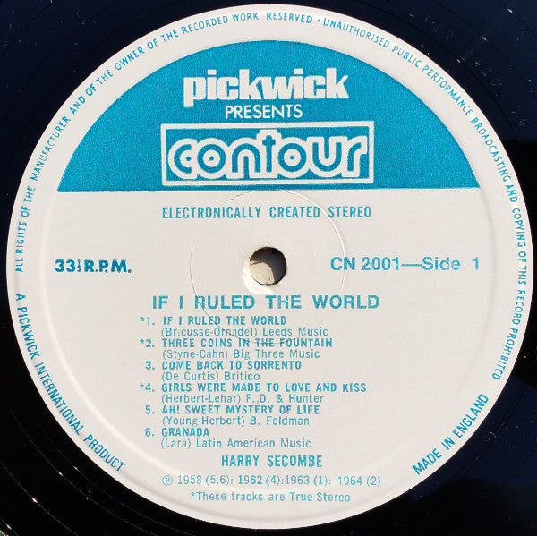 Harry Secombe : If I Ruled The World (LP, Comp)