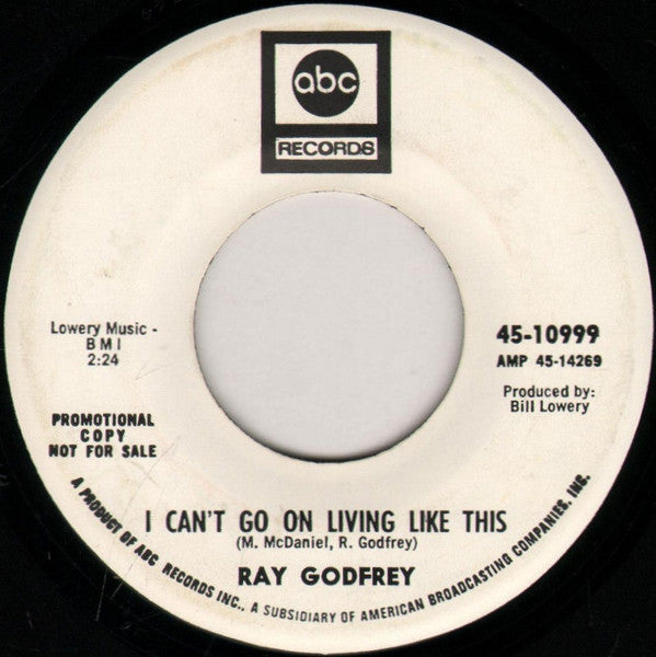 Ray Godfrey (2) : Right Straight In The Eye (7", Single, Promo)