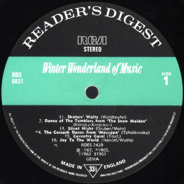 Various : Winter Wonderland Of Music (LP, Comp)