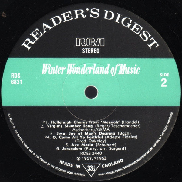 Various : Winter Wonderland Of Music (LP, Comp)