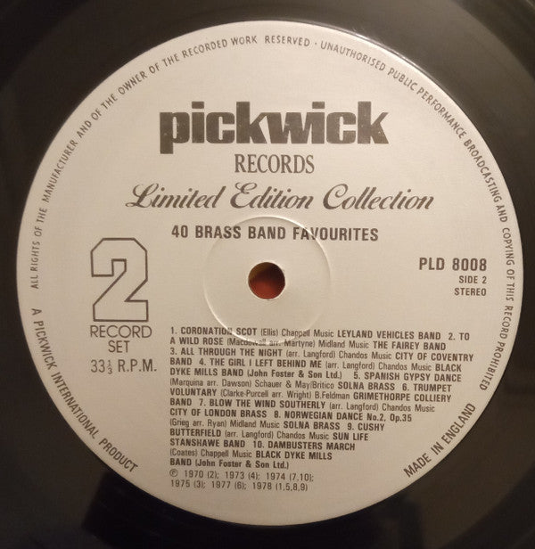 Various : 40 Brass Band Favourites (2xLP, Comp)