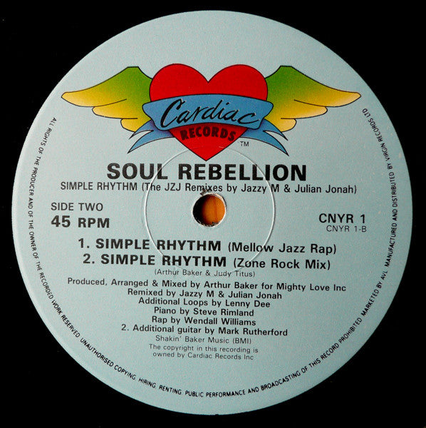 Soul Rebellion : Simple Rhythm (The JZJ Remixes) (12")