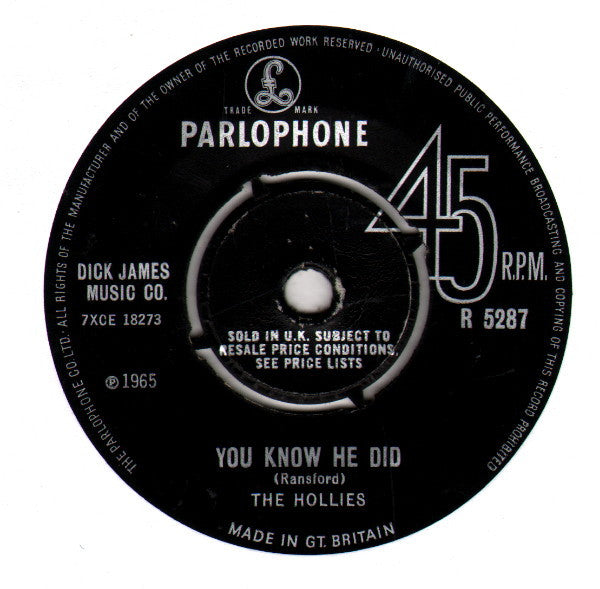 The Hollies : I'm Alive (7", Single)