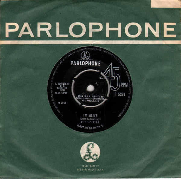 The Hollies : I'm Alive (7", Single)