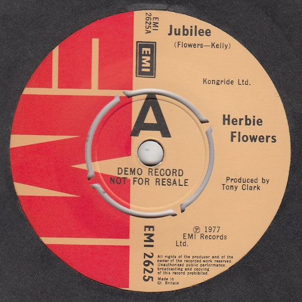Herbie Flowers : Jubilee (7", Single, Promo)