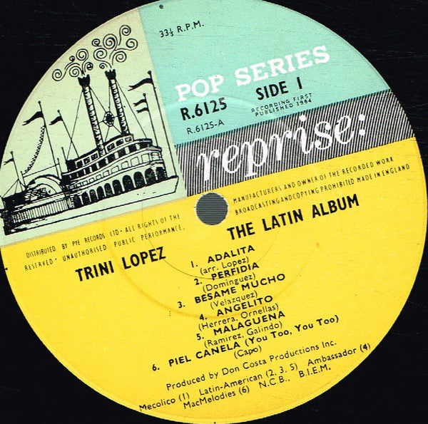 Trini Lopez : The Latin Album (LP, Album)