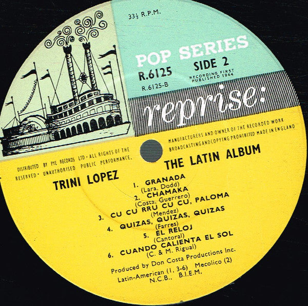 Trini Lopez : The Latin Album (LP, Album)