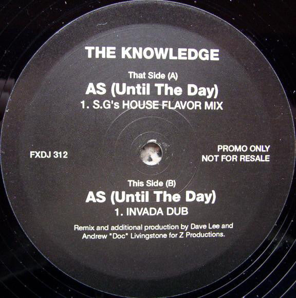 The Knowledge : As (Until The Day) (2x12", Promo)