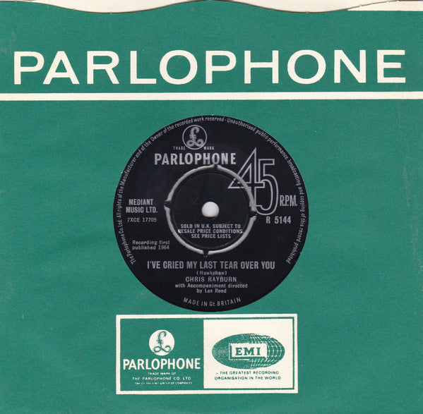 Chris Rayburn : I've Cried My Last Tear Over You (7", Single)