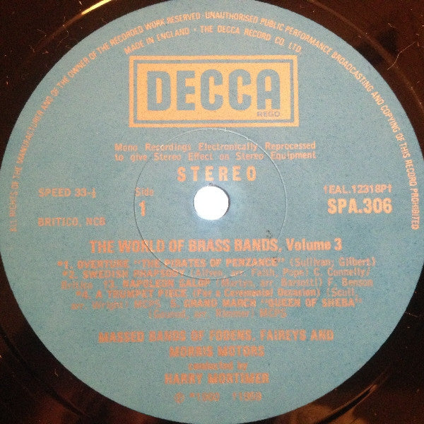 Massed Brass Bands Of Fodens, Fairey Aviation & Morris Motors : The World Of Brass Bands Vol. 3 (LP, Album, Mono)