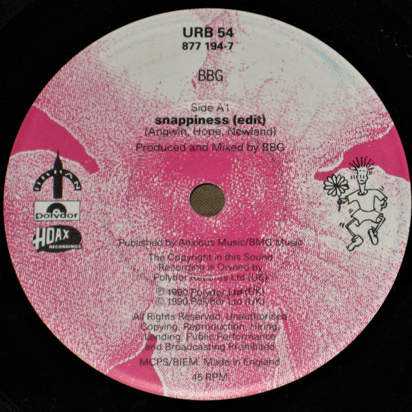 BBG : Snappiness (7", Single, Pap)