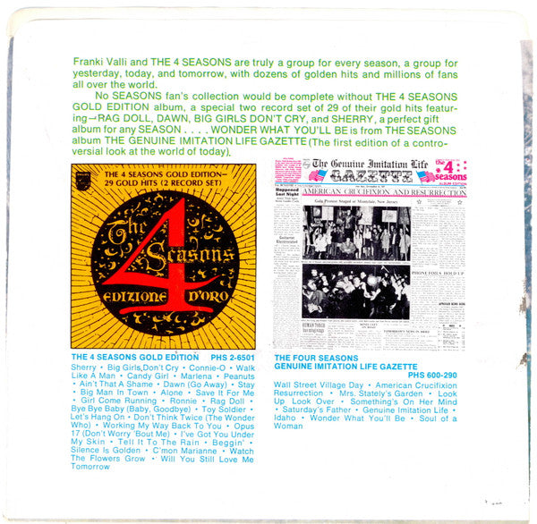 The Four Seasons : Patch Of Blue/She Gives Me Light (7")