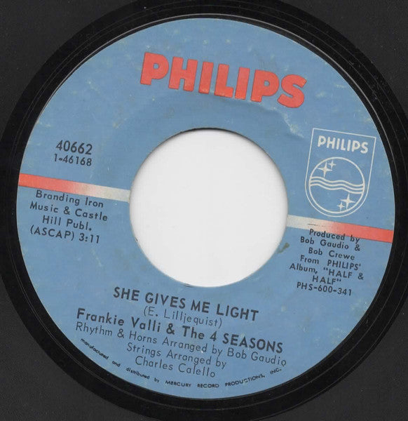 The Four Seasons : Patch Of Blue/She Gives Me Light (7")