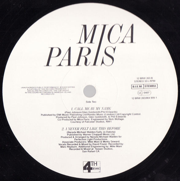 Mica Paris : I Never Felt Like This Before (12")