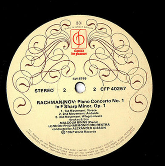 Sergei Vasilyevich Rachmaninoff - Daniel Wayenberg & Malcolm Binns, Philharmonia Orchestra, Christoph von Dohnányi / London Philharmonic Orchestra, Alexander Gibson : Rhapsody On A Theme Of Paganini / Piano Concerto No.1 (LP, Comp)