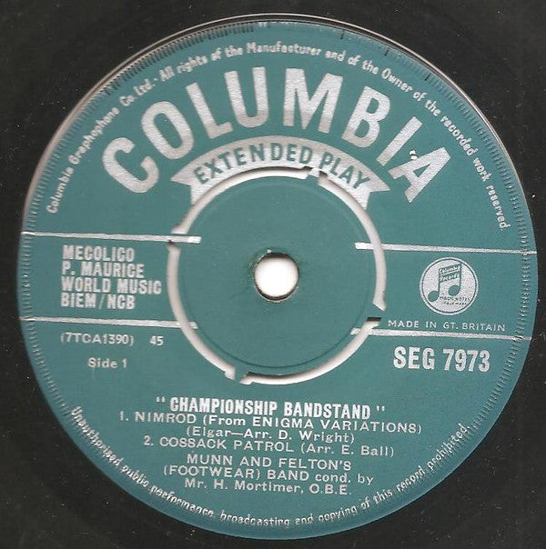 Munn And Felton's Works Band : Bandstand No.2 (7", EP, Mono)