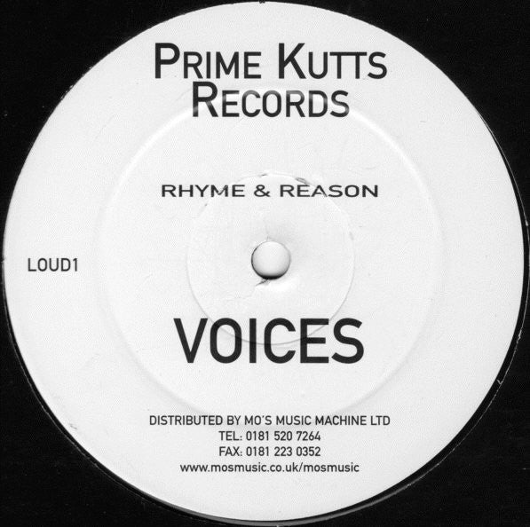 Rhyme & Reason (2) : Voices (12", S/Sided, Promo)