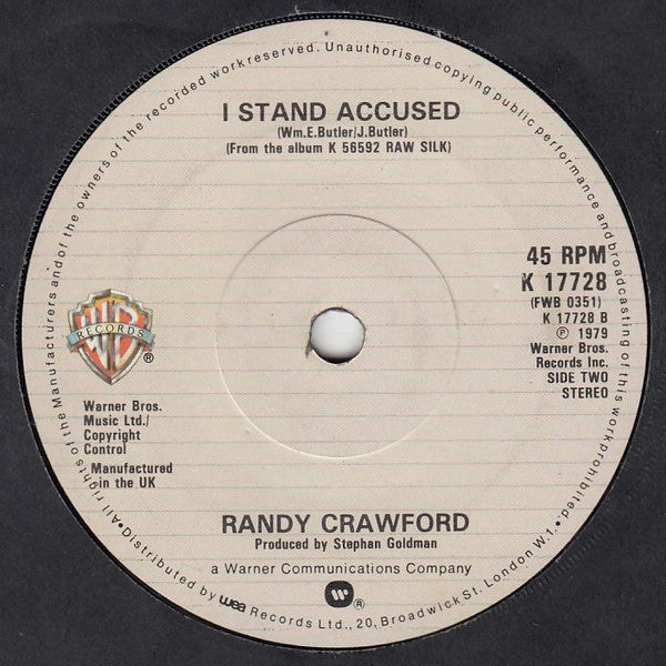 Randy Crawford : Tender Falls The Rain (7")