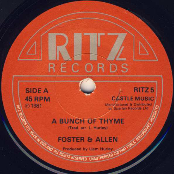 Foster & Allen : A Bunch Of Thyme (7", Single)