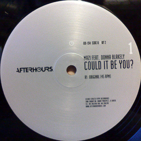 Mazi Namvar : Could It Be You? (Part 1) (12")