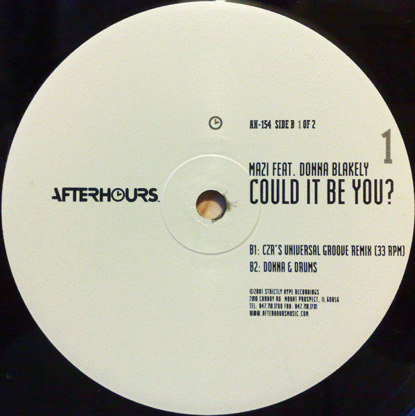 Mazi Namvar : Could It Be You? (Part 1) (12")