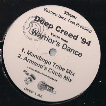 Deep Creed : Can U Feel It / Warrior's Dance (Test Press) (12", TP)