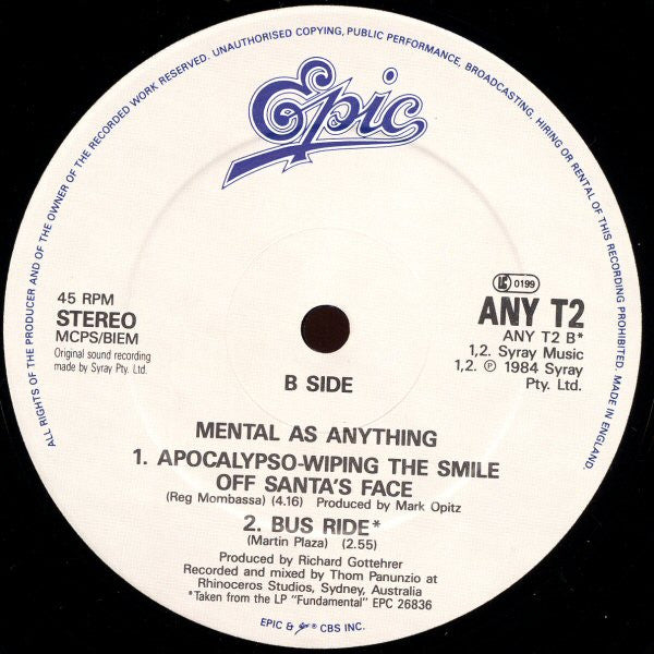 Mental As Anything : You're So Strong (12")