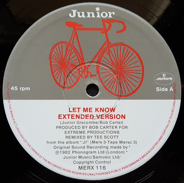 Junior (2) : Let Me Know / I Can't Help It (American Remix) (12")