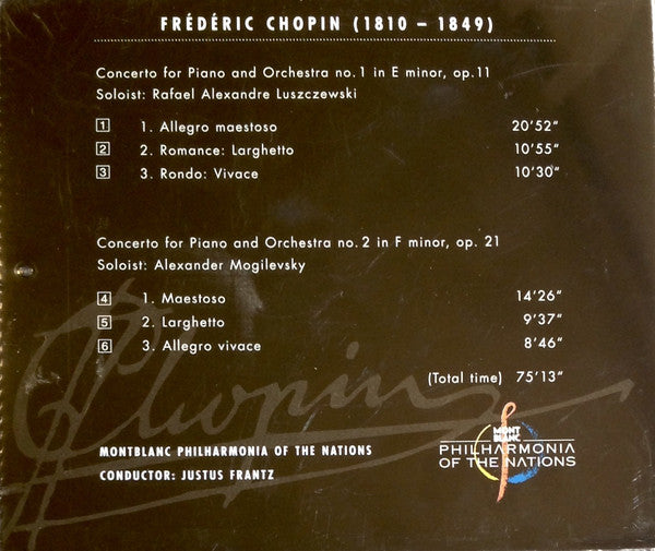Frédéric Chopin, Rafael Alexandre Luszczewski*, Alexander Mogilevsky, Montblanc Philharmonia Of The Nations*, Justus Frantz : Hommage À Frédéric Chopin (CD, Album + Box, Ltd)