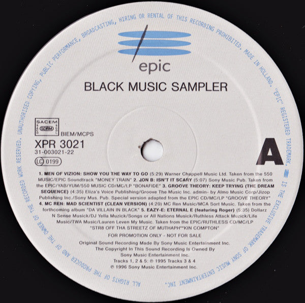 Various : Black Music Sampler (LP, Comp, Promo)