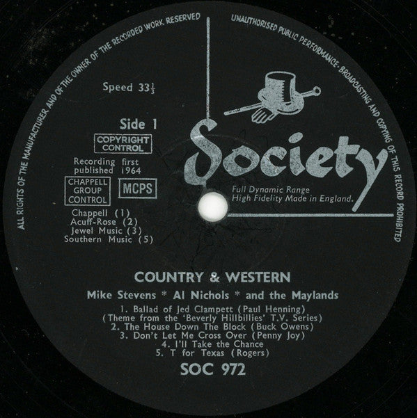 Mike Stevens (14), Al Nichols & The Maylands : Country And Western (LP, Album)