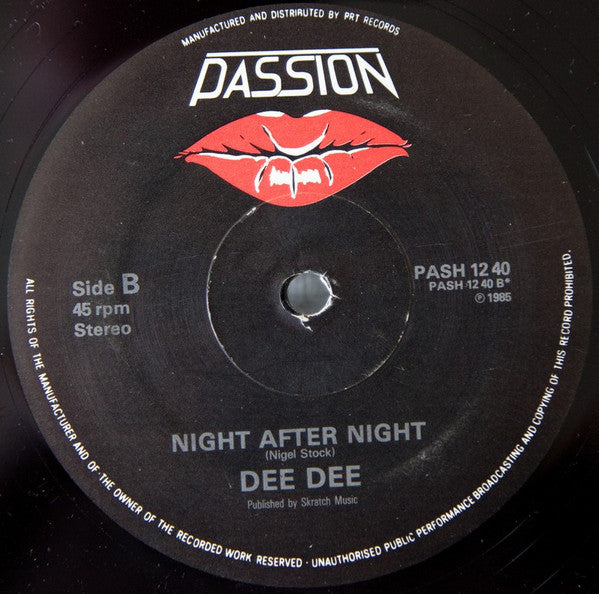 Passion All Stars / Dee Dee Martin : The Passion Medley / Night After Night (12", P/Mixed)