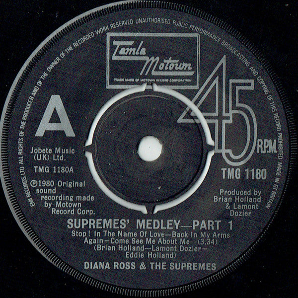 The Supremes : Supremes' Medley  (7")