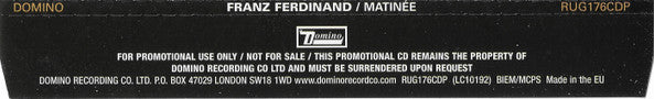 Franz Ferdinand : Matinée (CD, Single, Promo)