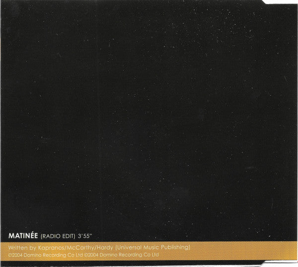 Franz Ferdinand : Matinée (CD, Single, Promo)