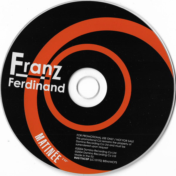 Franz Ferdinand : Matinée (CD, Single, Promo)