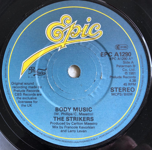 The Strikers : Body Music (7")