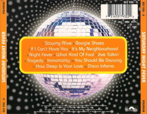 Various : Saturday Night Fever - Original Cast Recording (CD, Album)