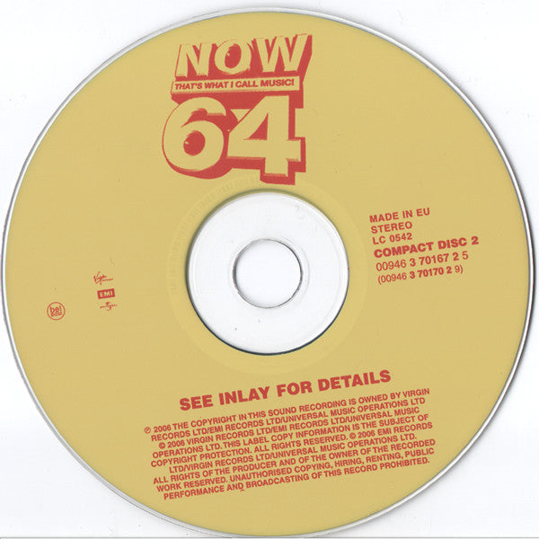 Various : Now That's What I Call Music! 64 (2xCD, Comp)