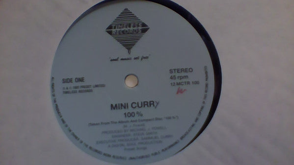 Mini Curry : 100% (12", Single, M/Print)