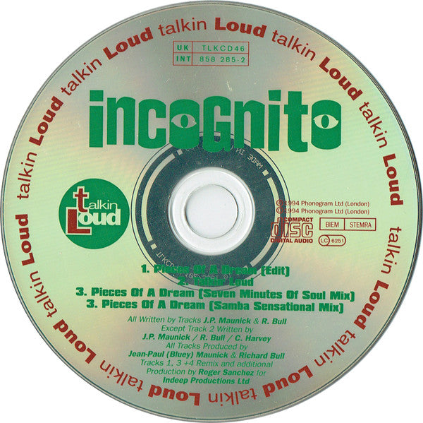 Incognito : Pieces Of A Dream (CD, Single)