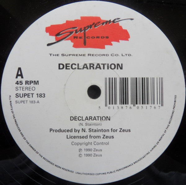 Declaration : Declaration (12")