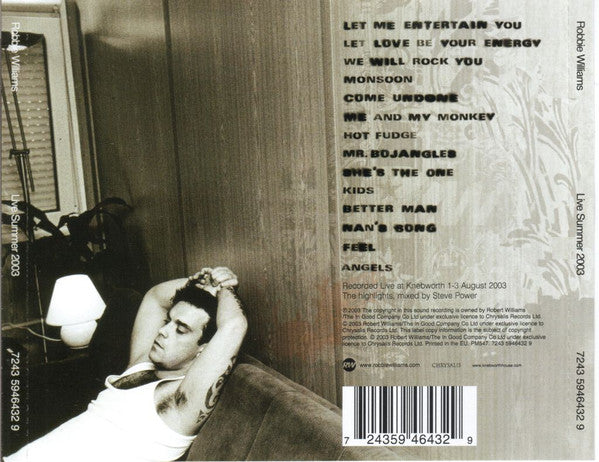 Robbie Williams : Live Summer 2003 (CD, Album, EMI)