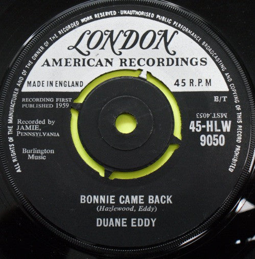 Duane Eddy : Bonnie Came Back (7", Single)