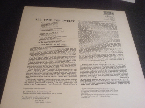 Ted Heath And His Music : All Time Top Twelve (LP, RE)