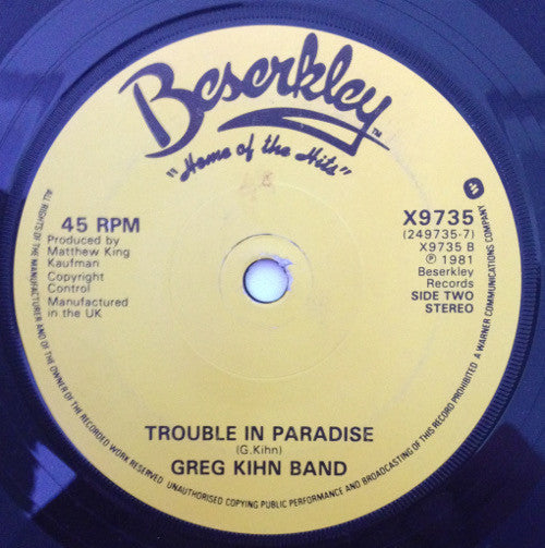 Greg Kihn Band : Happy Man (7")
