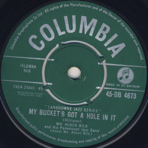 Acker Bilk And His Paramount Jazz Band : That's My Home (7", Single)