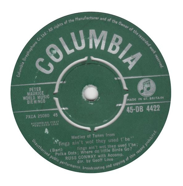 Russ Conway : Medley Of Tunes From "Fings Ain't Wot They Used T'Be" (7", Single)
